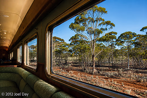 View from the lounge car on the Indian Pacific