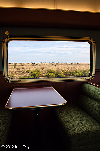 View from the lounge car on the Indian Pacific
