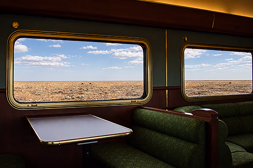 View from the lounge car on the Indian Pacific