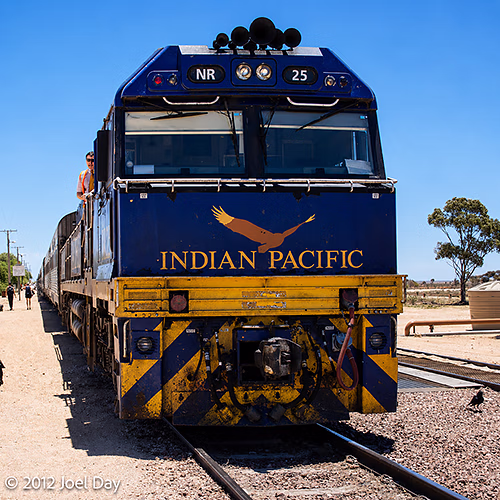 Indian Pacific train stop in Cook, South Australia