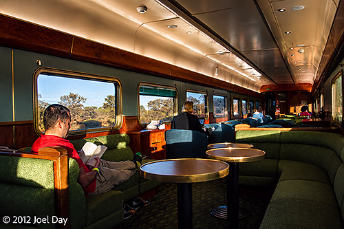View from the lounge car on the Indian Pacific
