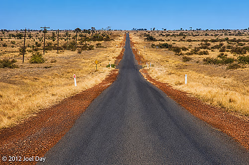 One-lane roads are also fun, especially when you meet up with 4 trailer road trains coming in the opposite direction at 110 kph (~69 mph).