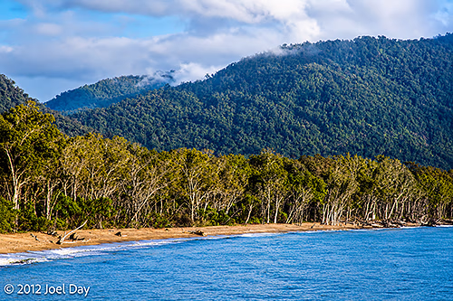 Russell River National Park view from Bramston Beach, Queensland