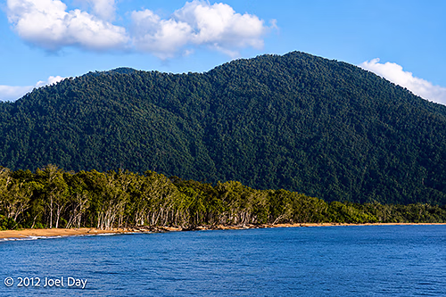 Russell River National Park view from Bramston Beach, Queensland