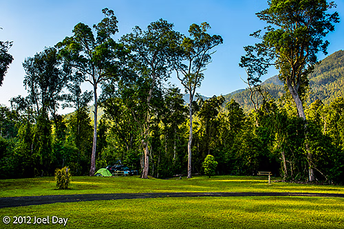 Campsite in Atherton Tablelands outside Cairns, Queensland