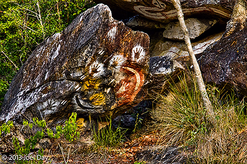 Art from Mt Coot-tha Aboriginal Art Trail, Brisbane, Queensland