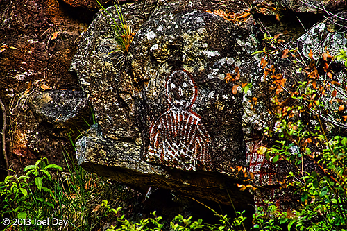 Art from Mt Coot-tha Aboriginal Art Trail, Brisbane, Queensland
