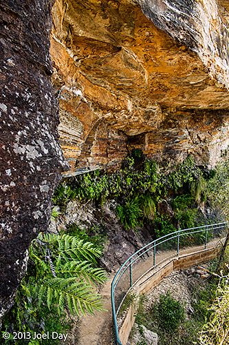 National Pass Trail along cliffs of the Blue Mountains National Park, New South Wales