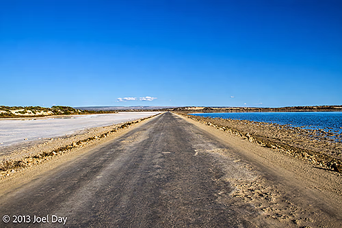 Salt lakes near Point Sinclair, South Australia