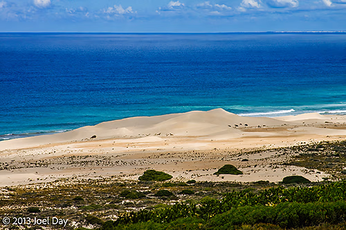 Sand dunes along the Southern Ocean
