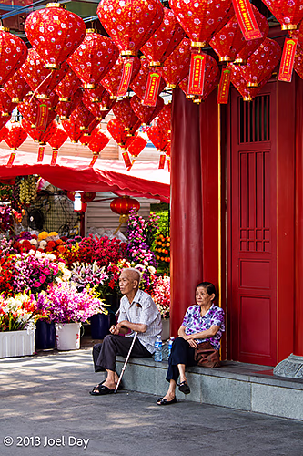 Elderly couple on Singapore street