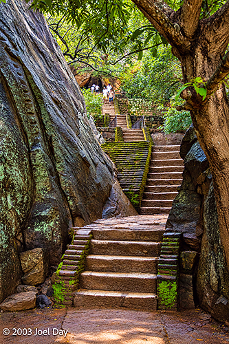 Steps at the base of Sigiriya Rock Fortress (Lion Rock), Sri Lanka