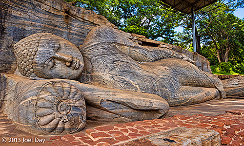 Reclining Buddha at Pidurangala Royal Cave Temple, near Sigiriya, Sri Lanka