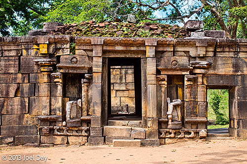 Ancient Stone Entrance to the Hatadage, Polonnaruwa, Sri Lanka