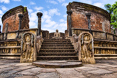 Ornately Carved Entrance to the Polonnaruwa Vatadage, Sri Lanka