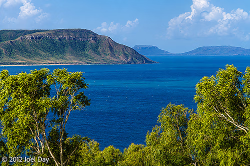 View up the coast along the South Pacific Ocean from Cooktown, Queensland